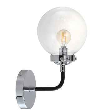 Caleb Brass Vanity Wall Sconce Clear - JONATHAN Y